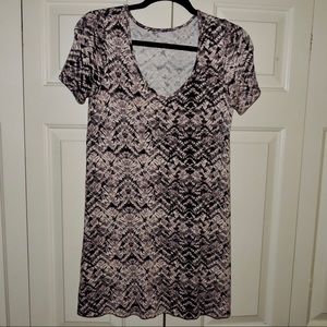 V Neck Tee Shirt Dress